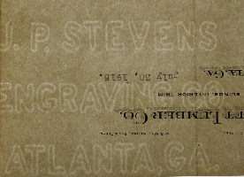 J. P. Stevens Engraving Co. Atlanta, Ga. marca al agua