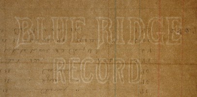 Blue Ridge Record marca al agua