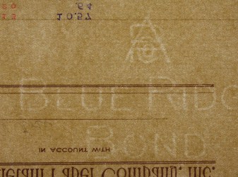 Blue Ridge Bond APCO (Antietam Paper Co.) marca al agua